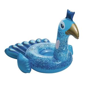 Flotteur de piscine paon gonflable personnalisé en usine, radeau en forme d'animal de style limousine pour jouer à l'eau, grand cavalier et plaisir de piscine de luxe - Product Image 1