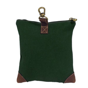 Accessoires en toile verte Sac de golf Logo personnalisé Fermeture à glissière Petit sac Équipe Club de golf Sac cadeau avec crochet IVA-C-G-18-4 - Product Image 4
