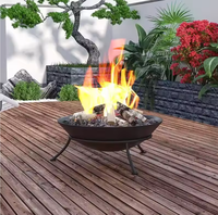 Brasero de camping extérieur en acier, pot en fer, foyer pliant en métal, grilles, foyer pour chauffage extérieur