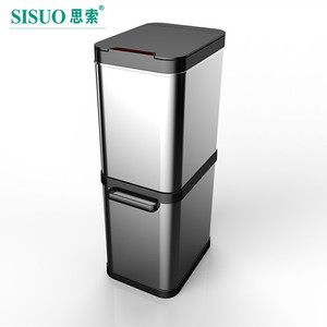 Nhà bếp văn phòng 25L/50L 2 ngăn chất thải bin cảm biến touchless Thùng rác có thể kéo ra chất thải bin - Product Image 3