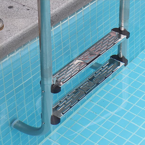 <span class=keywords><strong>Scala</strong></span> per Piscina a 5 Gradini in Acciaio Inox, Tipo a Montaggio a Parete, Antiscivolo per Piscine Interrate con Bordo a Sfioro - Product Image 4