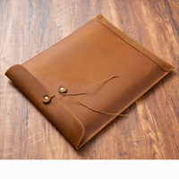 Crazy Horse peau de vache en cuir véritable A4 fichier sac portefeuille enveloppe porte-documents pour hommes femmes élégant porte-documents pour bureau