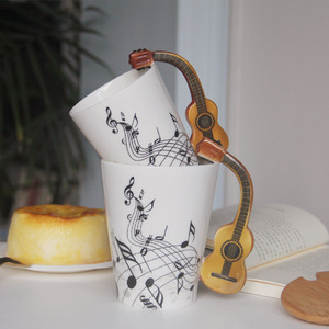 Magic Cartoon <span class=keywords><strong>3D</strong></span> Cerámica Música Violín Música Taza de café Taza creativa con asa - Product Image 5
