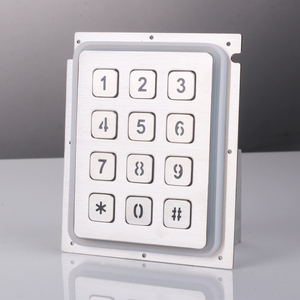 Tùy Chỉnh 3X4 LED Đèn Nền Bàn Phím Truy Cập Điều Khiển Thép Không Gỉ 304 Kim Loại Nút Ma Trận Bàn Phím - Product Image 4