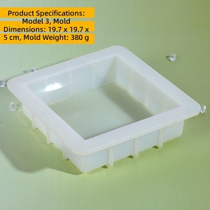 Customizable Eco Friendly Square Silicone Cake <b>Molds</b> for Soap and <b>Candle</b> Making Microwave Safe Dishwasher Safe Oven Safe - Product Image 1