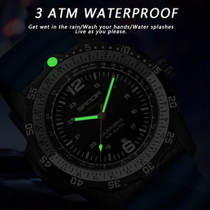 Reloj de Cuarzo Sanda 6302 Luminoso, Resistente al Agua, con Bisel Giratorio Unidireccional - Product Image 6
