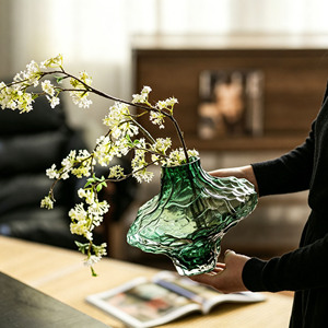 Vase transparent Nordic Valley Canyon inspiré du design danois, récipient hydroponique artistique créatif de luxe, pour la décoration du salon - Product Image 3