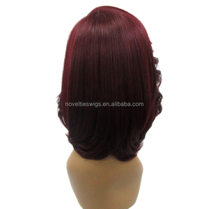 Nouveautés Perruques Synthétiques <span class=keywords><strong>Cheveux</strong></span> Courts Bob <span class=keywords><strong>Ondulés</strong></span> HD Dentelle Bouclés Raie Latérale Perruques Frontales en Dentelle pour Femmes Noires - Product Image 4
