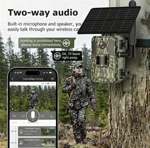 Ucon 3MP 4W Gece Görüşlü Hızlı Hareket Algılama Özellikli Güneş Enerjili 4G Avlanma ve Yaban Hayatı İzleme için Akıllı Kablosuz Gizli Kamera Sistemi - Product Image 5