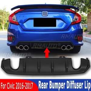 สปอยเลอร์กันชนหลังทรงสปอร์ตสำหรับ Honda Civic 2016-2017 4 ประตู รุ่น RS Turbo อะไหล่ตกแต่งภายนอก - Product Image 1