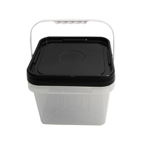 Customized packaging barrel Transparent storage <b>bucket</b> High-quality PP material With a <b>lid</b> 4L plastic <b>bucket</b> with handle - Product Image 5