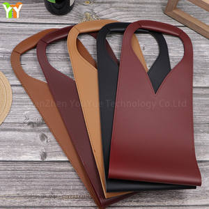 Bolso de mano plegable portátil de piel sintética para vino, portabotellas duradero para acampar al aire libre, soporte de vino de lujo, regalo de boda - Product Image 2