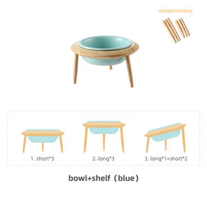 Bol d'alimentation à hauteur réglable en céramique naturelle, pour animaux de compagnie, chiens et chats, vente en gros, usine, - Product Image 5