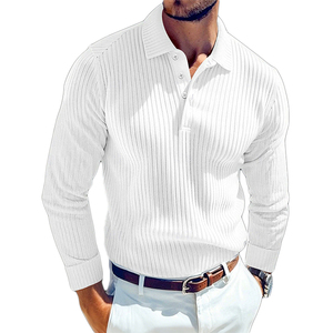 <span class=keywords><strong>Polo</strong></span> a Maniche Lunghe Tinta Unita per Ufficio, Uniforme da Golf con Design a Bottoni, <span class=keywords><strong>Polo</strong></span> Casual da Uomo Personalizzabile in Taglie Grandi - Product Image 2