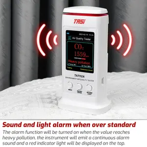 TASI TA7112A 8-in-1 Luftqualitätsdetektor PM2.5 10 HCHO TVOC C6H6 CO2 Thermometer Formaldehyd-Monitor Heimtester 1 Jahr Garantie - Product Image 4