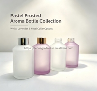 Bouteille diffuseur en verre rond à fond bas, flacon vide en verre blanc de haute qualité pour diffuseur de parfum d'intérieur