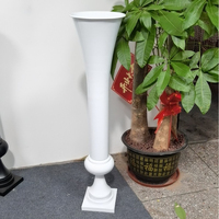 Support de vase à fleurs en fer électroplaqué or, argent, noir, couleur personnalisée, 1 m, pour mariage, hôtel, table, sol