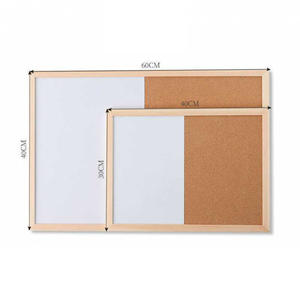 Tableau d'affichage multifonctionnel en liège avec cadre en bois et tableau blanc pour l'écriture et la présentation - Product Image 2