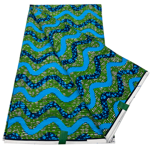 Tissu en coton cambre géométrique abstrait, 58/60 pouces, respirant, tissé, pour vêtements féminins, poids moyen 120 GSM - Product Image 1