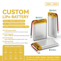 Batterie Li-polymère 3,7 V 902025 400 mAh, cellules au lithium avec pochette KC pour électronique ionique, haut-parleur, tachymètre, souris sans fil