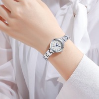 Montre à quartz pour femme Goldie GEDI, étanche, avec bracelet en alliage, petit modèle, élégante, à aiguilles, ornée de diamants, pour étudiantes, vente en gros