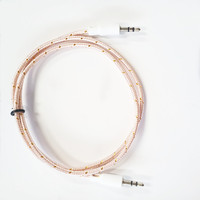 Kabel Audio Stereo Premium Coaxial Nylon Jack 3.5MM Male to Male untuk Pemutar DVD Mobil, Headset Ponsel, Speaker