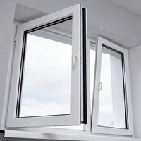 Nouvelle conception de fenêtres et de portes en PVC imperméables, fenêtre coulissante à double vitrage en PVC avec stores intégrés