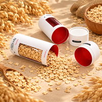 Tube en carton personnalisé de qualité alimentaire avec fenêtre pour céréales et aliments du petit-déjeuner