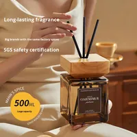 Coffret Cadeau Luxe Écologique Sans Alcool avec Diffuseur à Bâtonnets et Bougie Parfumée Lavande en Verre pour Maison et Voiture