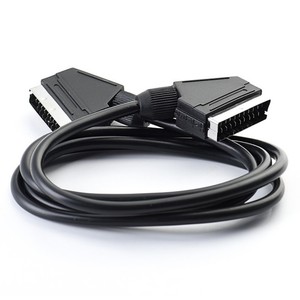 Câble audio et vidéo SCART mâle-mâle, norme européenne, nickelé, 21 broches, modèle tête de balai, 205 - Product Image 2