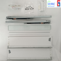 Glissières de tiroir à fermeture amortie pour meubles de cuisine, design industriel en métal, capacité de charge 30 kg, pour chambre et appartement