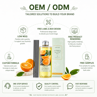 Recharge de diffuseur à bâtonnets d'agrumes de luxe ODM/OEM de haute qualité pour la décoration de la maison et des hôtels, parfum d'ambiance rafraîchissant