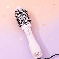 Brosse Soufflante Ionique 2-en-1 à Air Chaud pour Volumisation et Massage du Cuir Chevelu, Chauffage à Fil Résistant, 1100W, 3 Vitesses, Brosse Chauffante, Vente Directe Usine