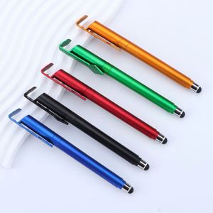 Porte-stylo multifonctionnel à écran tactile avec bannière rétractable, stylo à bille avec impression couleur recto-verso - Product Image 1