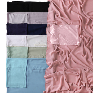 New Solid Color Fashionable Arab Muslim Chiffon Polyester Instant Hijab <strong>Scarf</strong> <strong>with</strong> Built-in <strong>Magnets</strong> Skin-Friendly for Women - Product Image 6