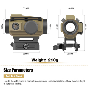 SPINA Optics 1x30 Tattico <span class=keywords><strong>Solar</strong></span> Energy IPX5 Impermeabile 2 Reticolo Illuminazione Red Dot Sight - Product Image 6
