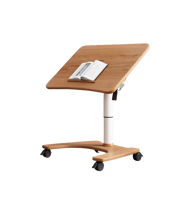 Bureau surélevé pliable pneumatique OMNI, réglable en hauteur, table pour ordinateur portable roulante avec roulettes