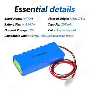 Batterie NIMH AA 2600mah 24v batterie NiMH batterie NiMH pour testeur de dioxyde de carbone InControl 1050 HHR-06TH20A2 - Product Image 3