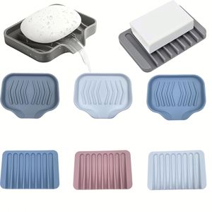 Venta Directa de Fábrica, Jabonera de Silicona con Diseño de Drenaje y Desviación de Agua, Soporte para Jabón, Estante para Almacenamiento de Jabón, Procesamiento Personalizado en China - Product Image 2