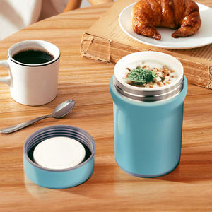 Vente d'usine vendeur chaud 13Oz/410ml pot alimentaire en porcelaine multifonctionnel couvercle en porcelaine sans BPA SUS 304 acier inoxydable moderne - Product Image 6