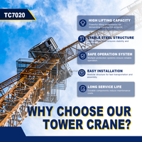 Grue à tour de marque chinoise Topkit, haute performance de sécurité pour les projets d'ingénierie urbaine