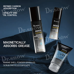 Contrôle de l'huile mâle nettoyant pour le visage végétalien nettoyage en profondeur élastique brillant exfoliant enlever la peau morte Anti acné nettoyage des pores hommes lavage - Product Image 5