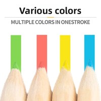 Crayons de couleur à double pointe avec logo personnalisé, 6 couleurs, vente en gros, OEM, ODM, fabricant, fournitures scolaires hexagonales