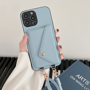 Portafoglio porta carte custodia del telefono per <span class=keywords><strong>Iphone</strong></span> 15 13 14 12 <span class=keywords><strong>11</strong></span> PRO MAX <span class=keywords><strong>cover</strong></span> in finta <span class=keywords><strong>pelle</strong></span> con cordino della cinghia all'ingrosso della fabbrica - Product Image 3