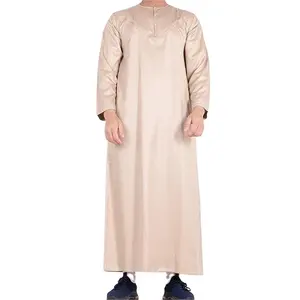 Musulmán Omán Bangladesh Ropa islámica para hombres Palestina color sólido Vestido árabe