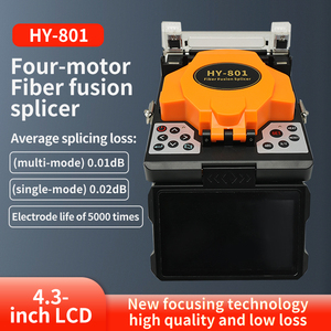 Empalmadora de Fibra Óptica HY-801 con Pantalla de 4.3 Pulgadas, 4 Motores, Máquina de Empalme de Fibra Óptica FTTH para Redes de Fibra - Product Image 3