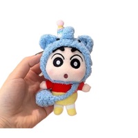 Popular Muñeco de Peluche Colgante de Crayon Shin Chan, Muñeco de Peluche con Disfraz, Colgante para Mochila Estilo Ins, Llavero