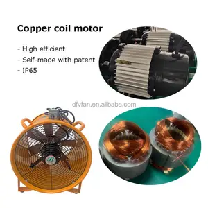 Kipas Ventilator listrik 8 ", Blower ventilasi logam industri kecepatan Super dapat disesuaikan sudut