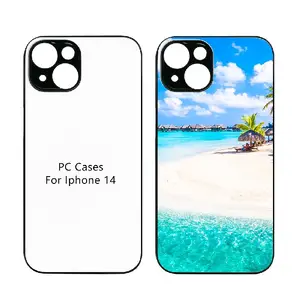 Sublimação Custom Style Phone Case Covers 2D PC Plastic Sublimação Phone Cases para iphone 14 Antisip Camera Protect Case