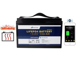 可充电自热12V 150AH锂离子电池，带蓝牙，用于RV，电机家庭，船用，船 - Product Image 1
